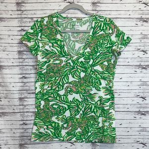 Lilly Pulitzer Michele Top Seeing Pink Elephants